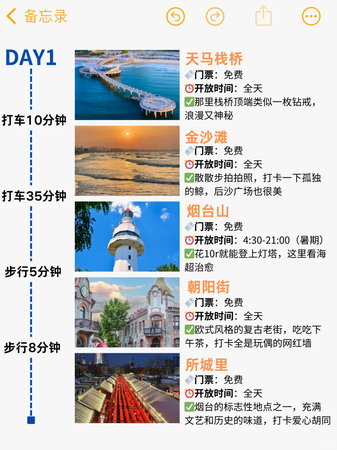 五刷烟台✅总结攻略（附建议+住宿+交通+路线