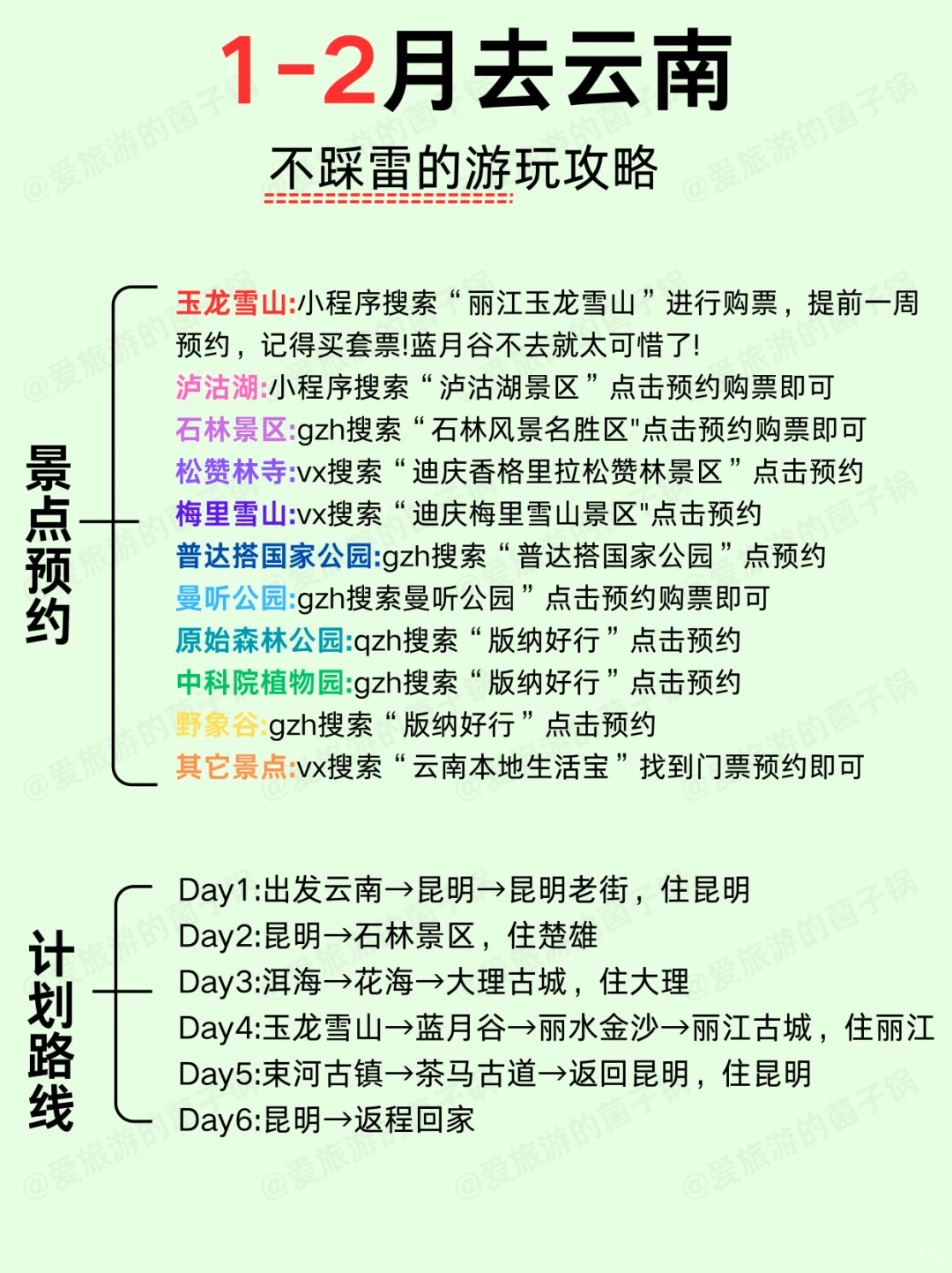 终于把云南旅游说明白了‼️