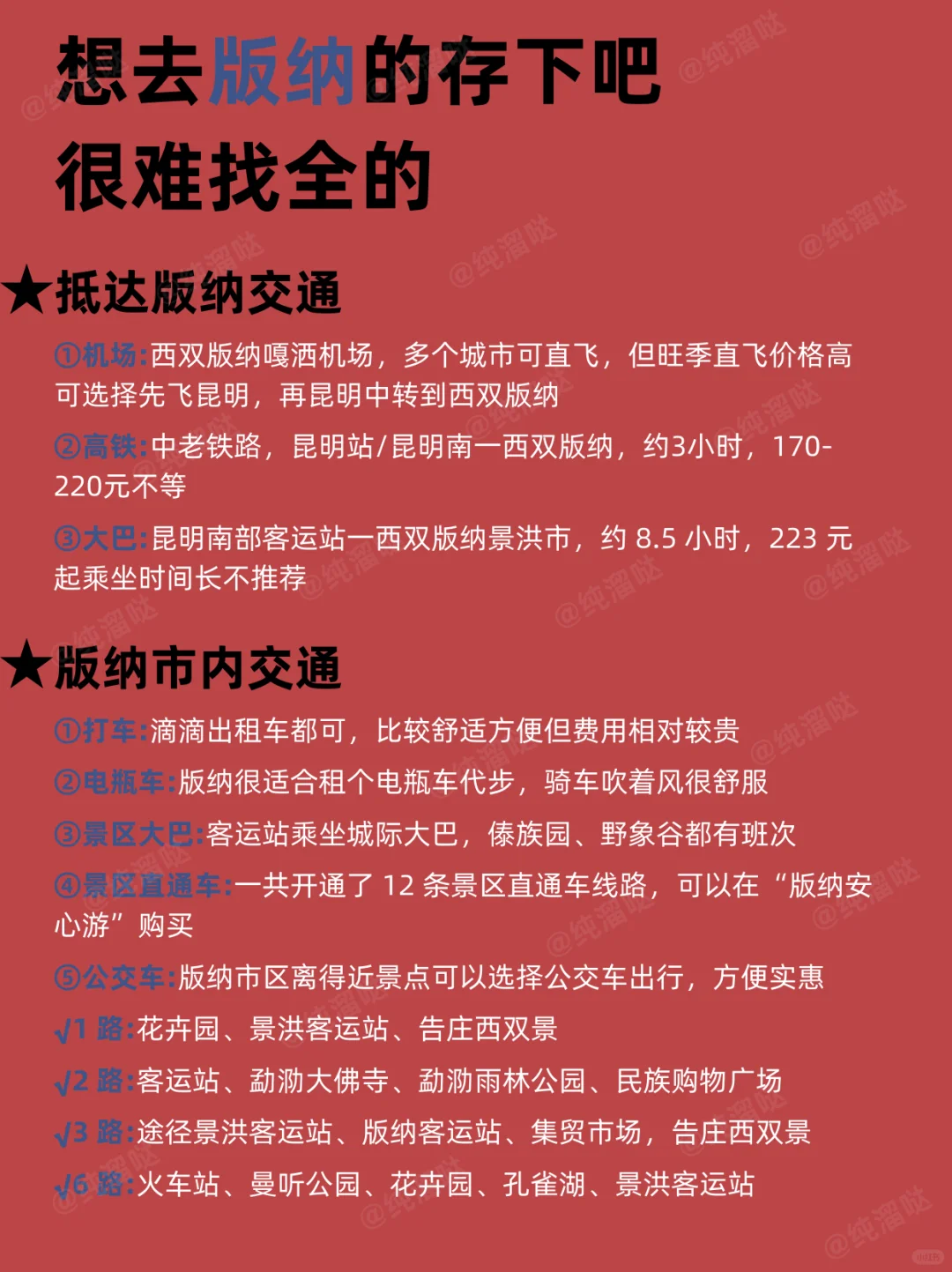 版纳景点红黑榜📍建议去🆚不建议去🔥