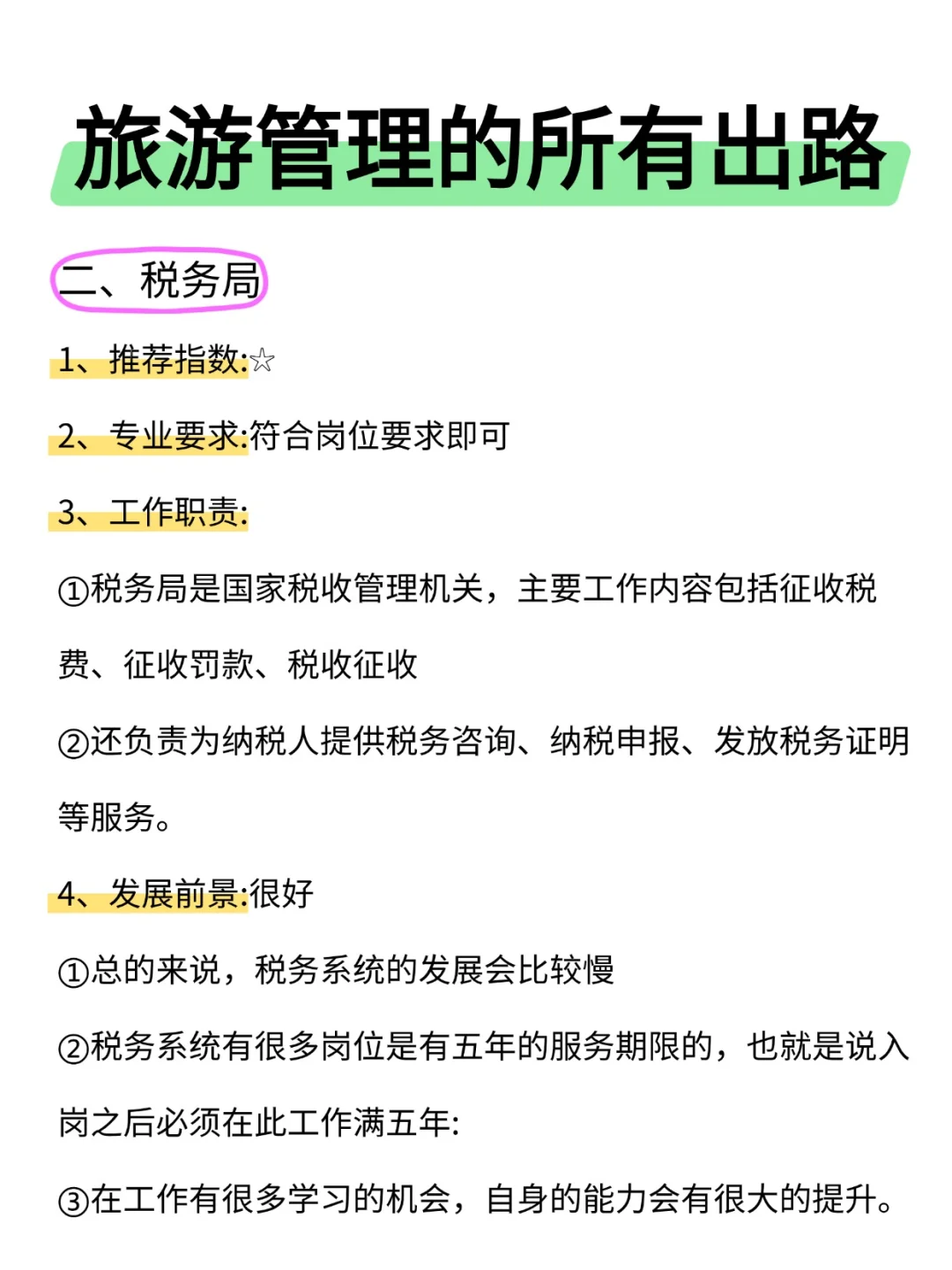 旅游管理的铁饭碗真多啊