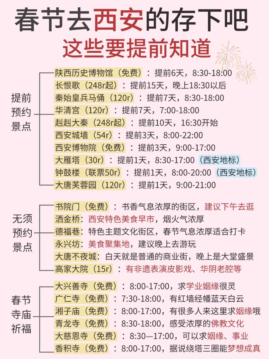 春节来西安请听劝，这些一定要提前知道‼️