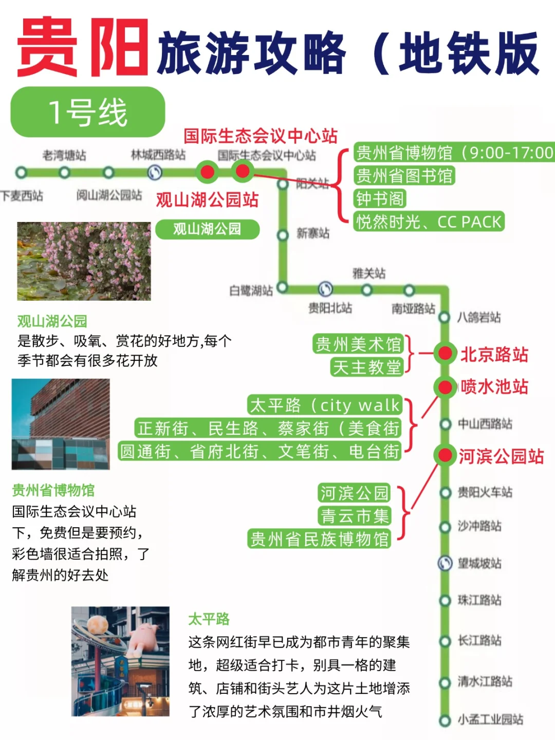 贵阳景点分布❗️跟着地铁路线玩✌️