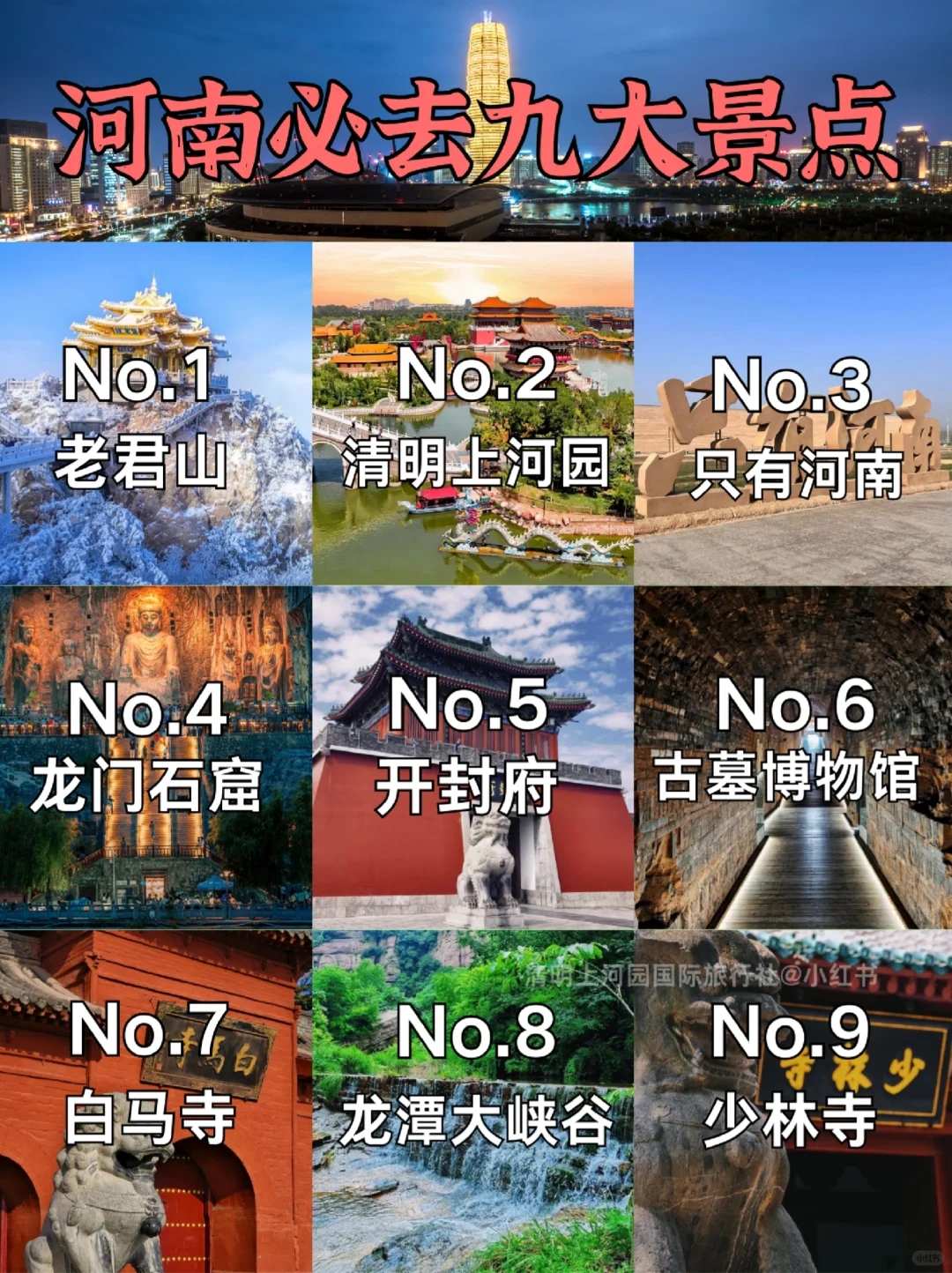 河南旅游必去的九大景点‼️赶紧🐎住🔥