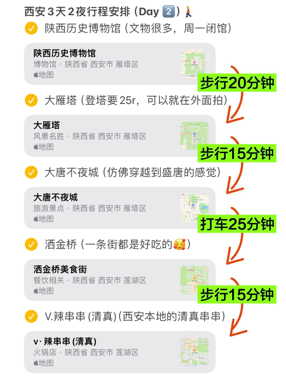 终于有人把西安景点地图画清楚了😎拿走不