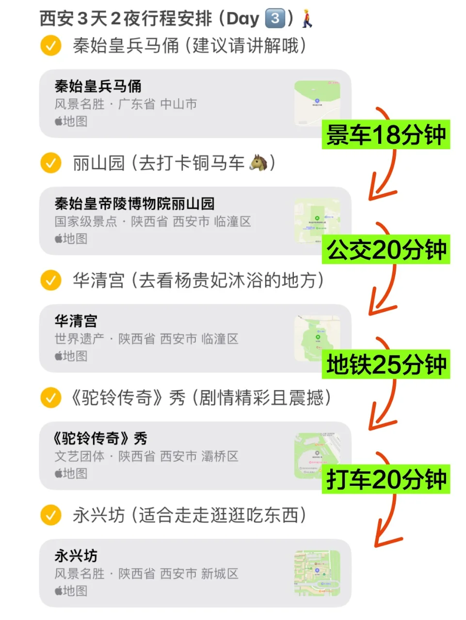 终于有人把西安景点地图画清楚了😎拿走不