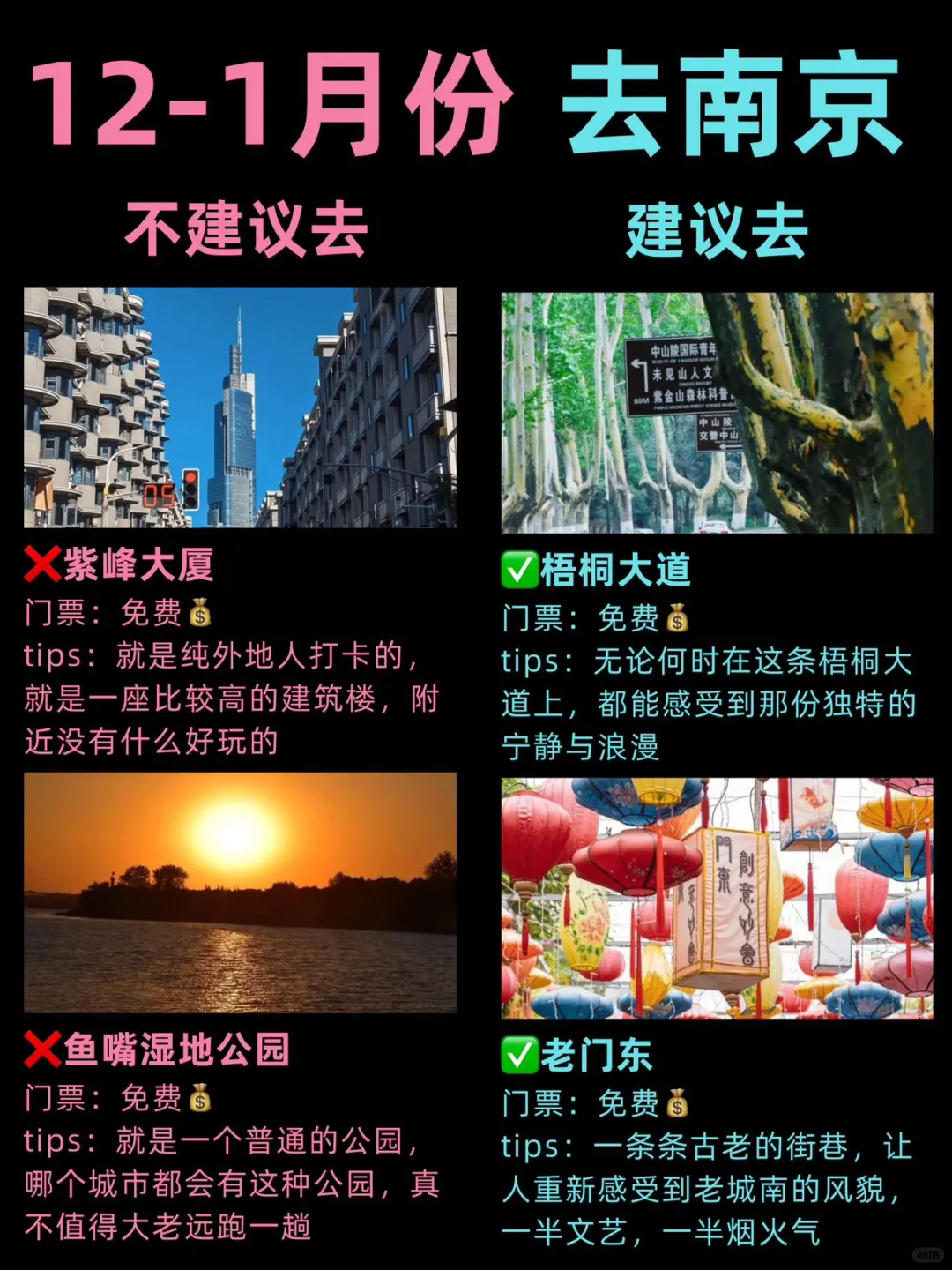 12-1🈷来南京旅游，土著整理景点红黑榜👊