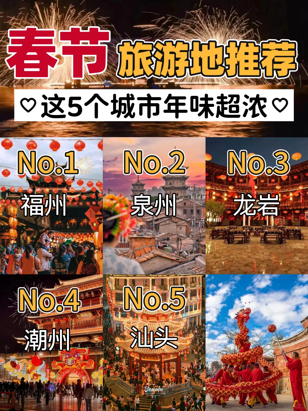 春节一定要去的5个城市‼年味超浓🧨