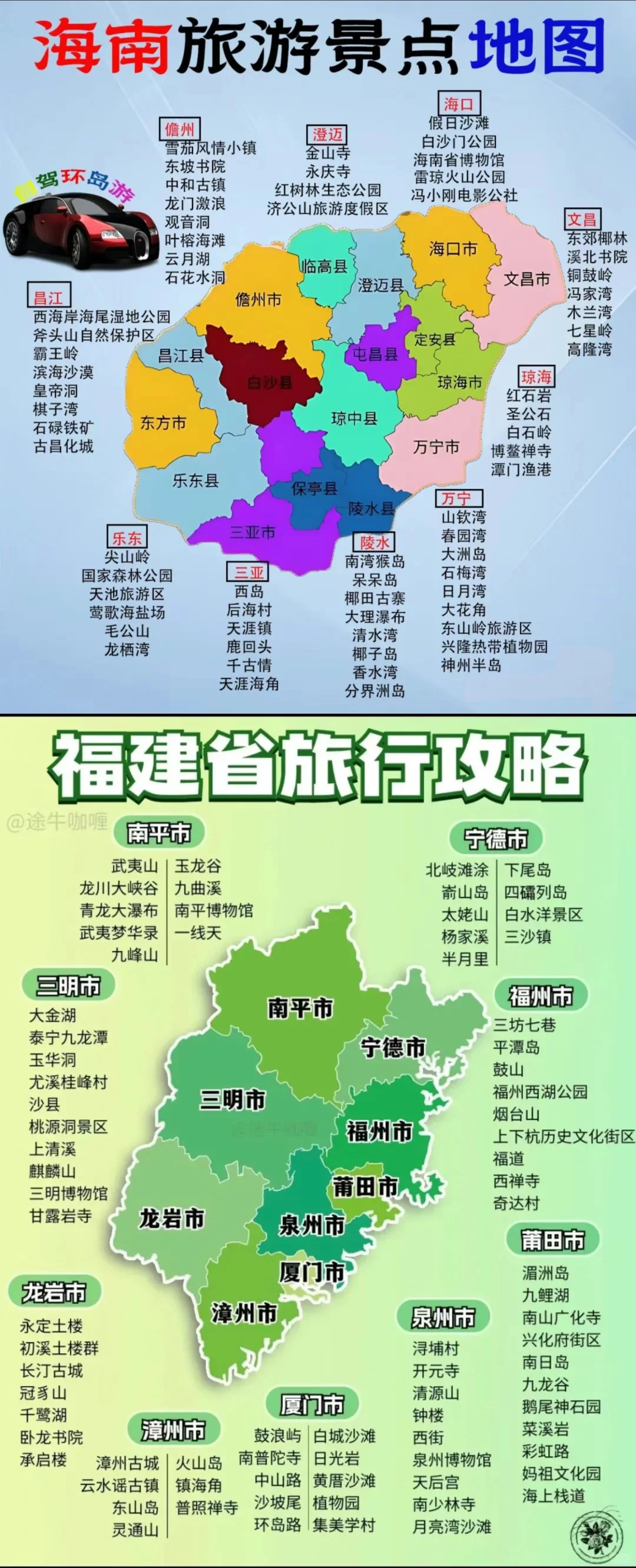 各省旅游景点地图✅