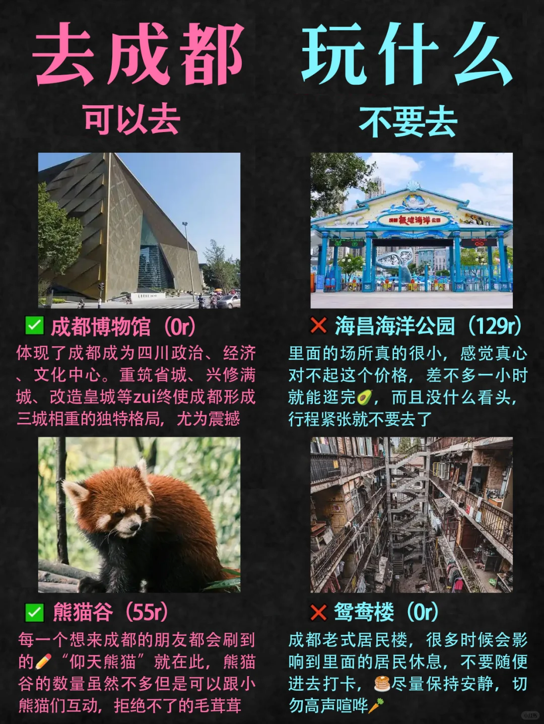1-2月成都zui新旅游攻略❗景点红黑榜❗