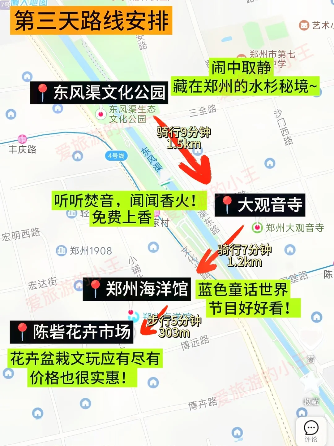 来郑州旅游还得靠地图❗男朋友熬夜整理的