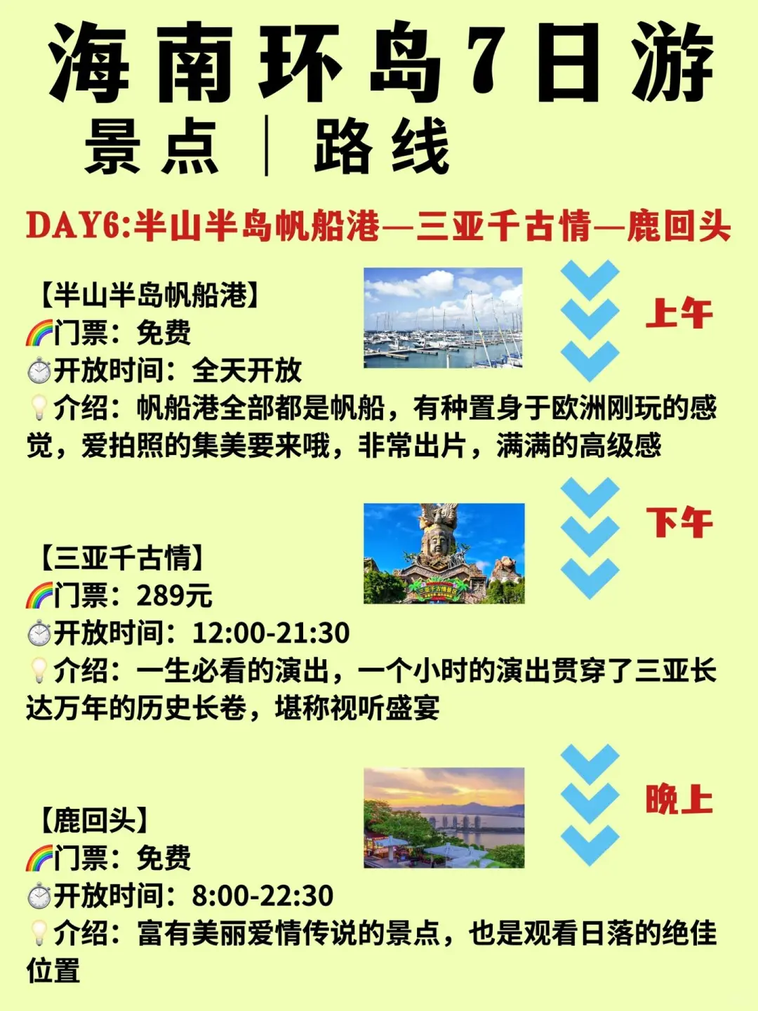 海南环岛7日旅游攻略（带行程安排）