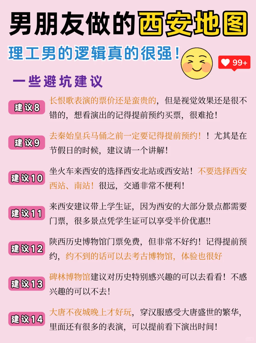 男朋友做的西安旅游攻略，可以直接抄作业✍