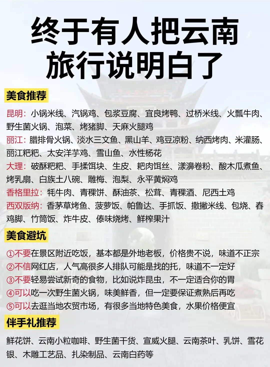 🔥终于有人把云南旅游攻略讲明白啦！！