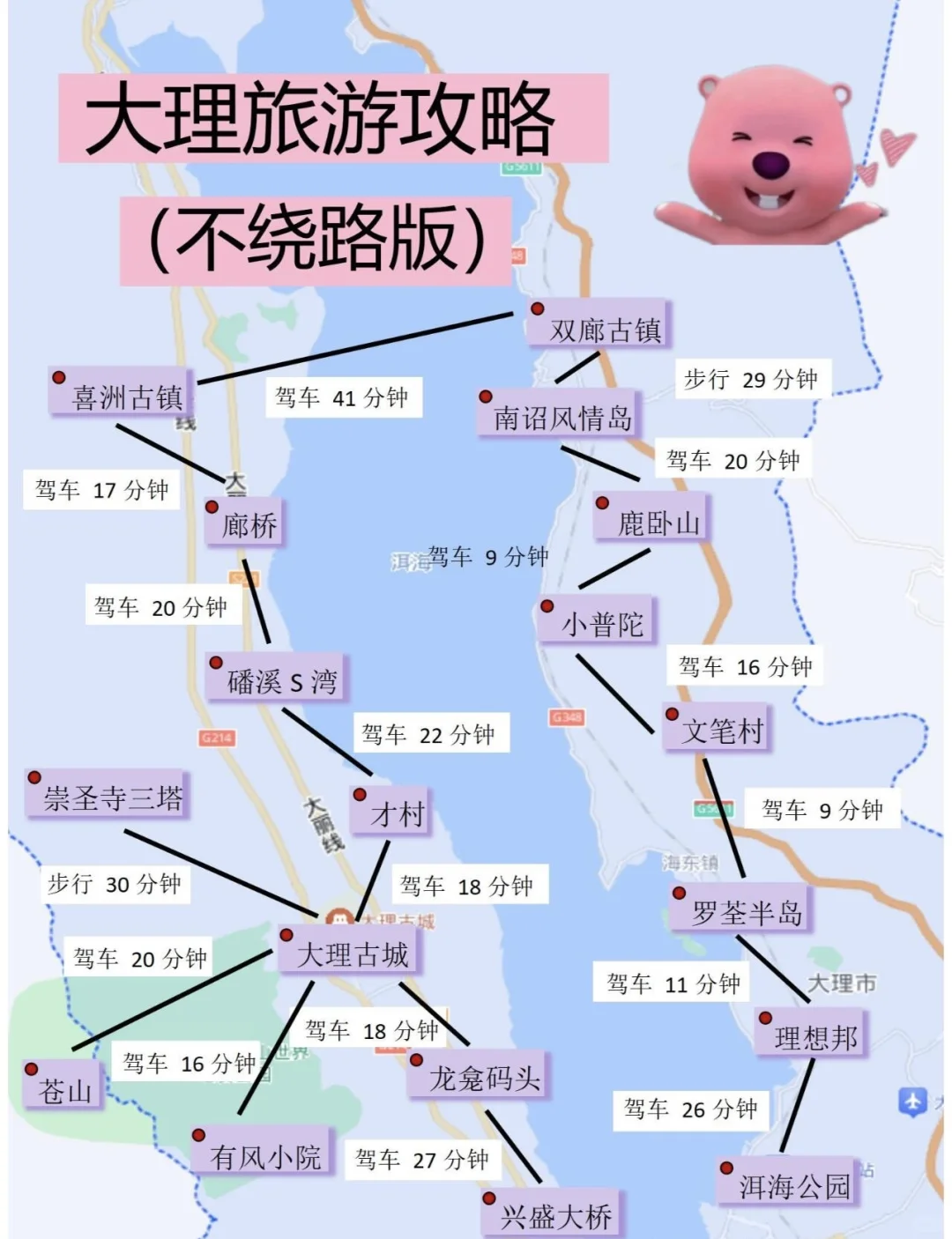云南自驾｜熬夜整理的游玩路线（附地图）