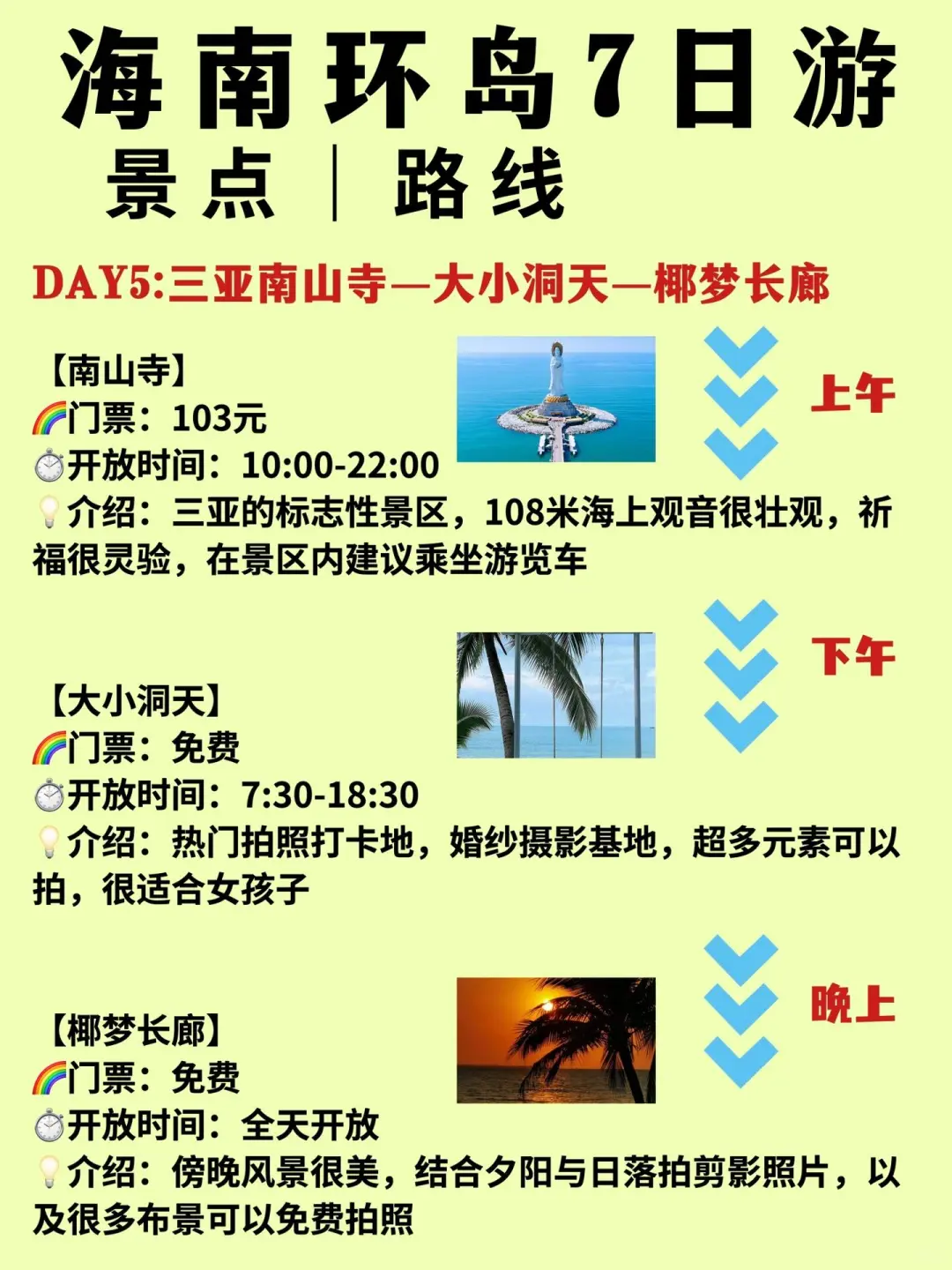 海南环岛7日旅游攻略（带行程安排）