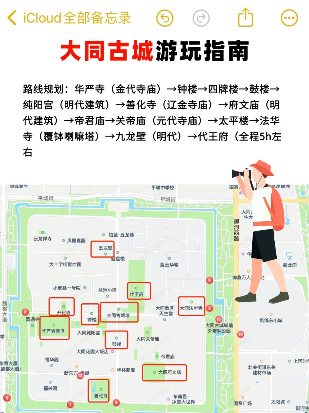 istj手写版📖大同攻略，给p人一点震撼…