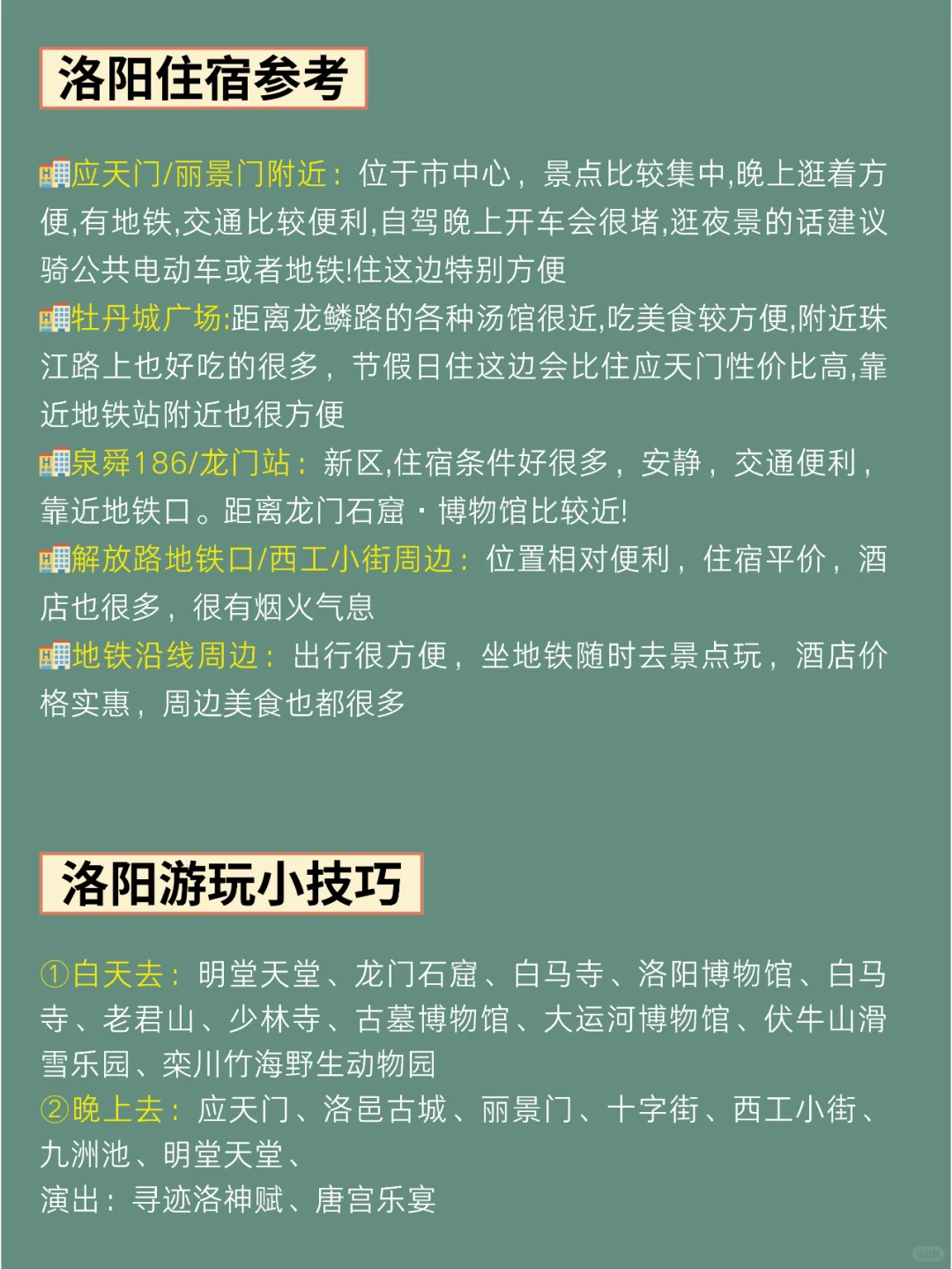 真的有被朋友做的洛阳攻略惊艳到😲