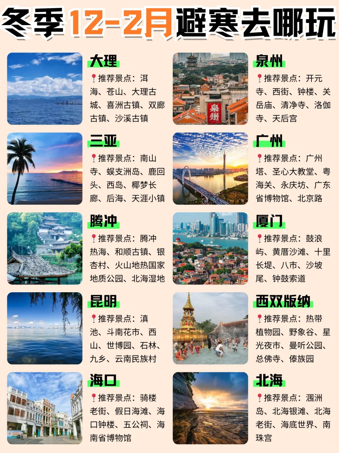 冬季反向旅游☀12-2月避寒去哪玩❓