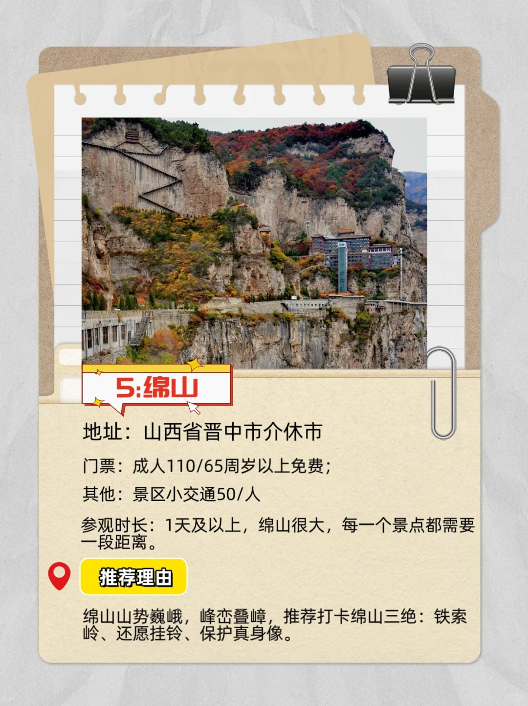 2025最新版山西必去景点