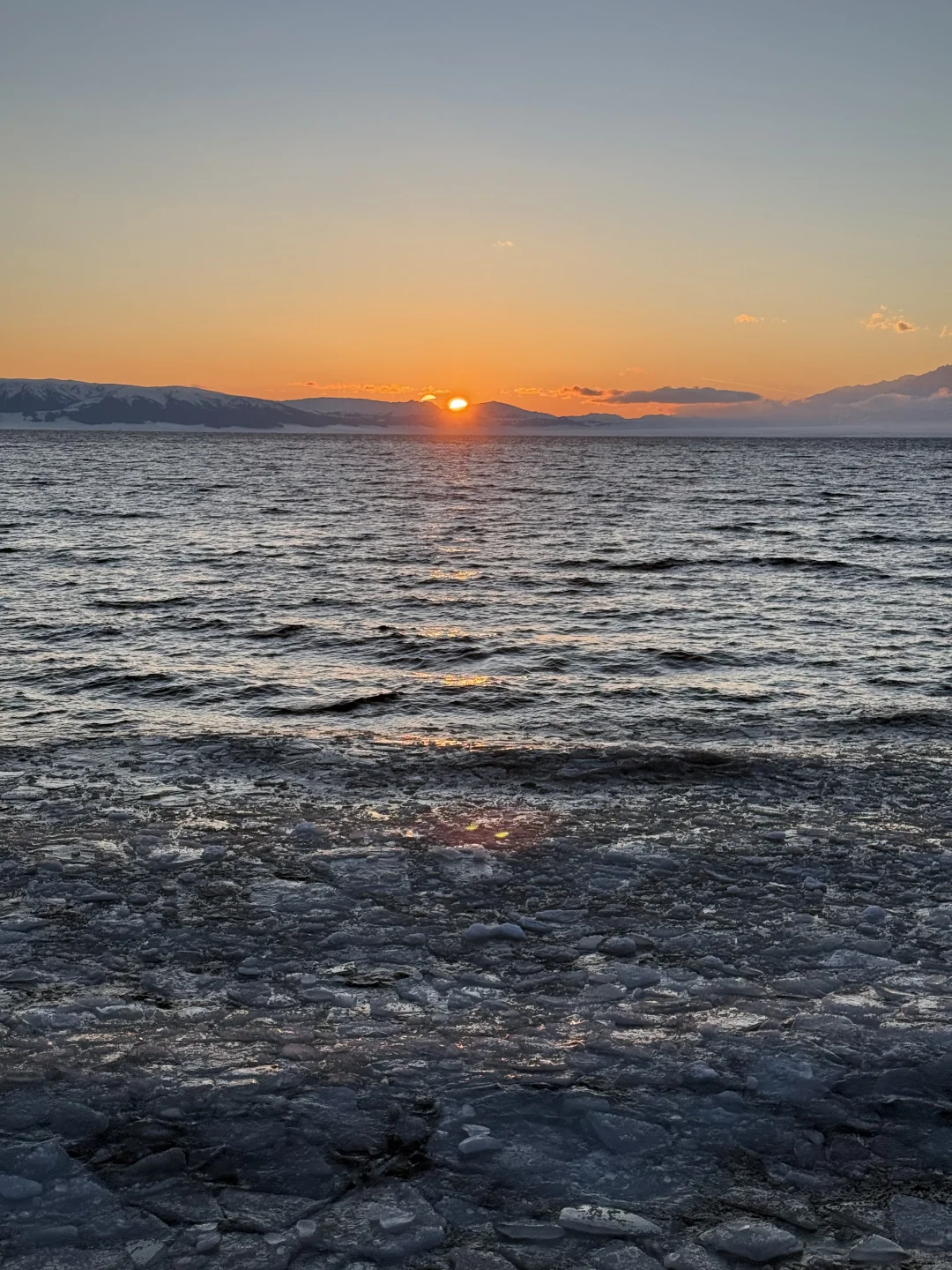 1.2今日赛里木湖实况，终于看到了雪地天鹅