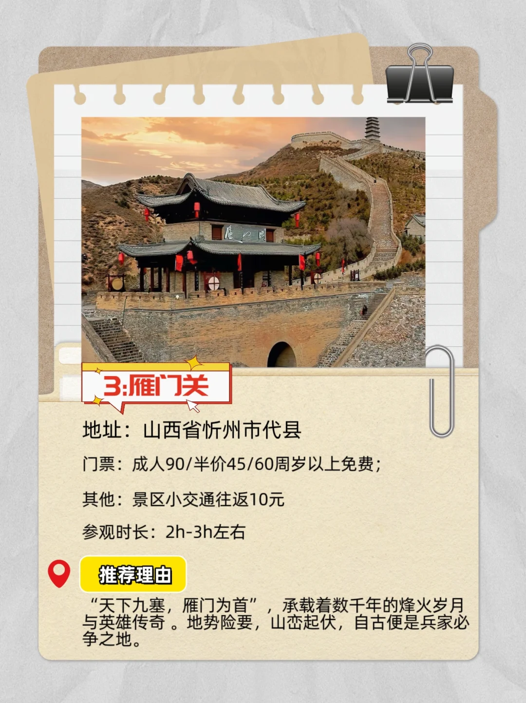 2025最新版山西必去景点