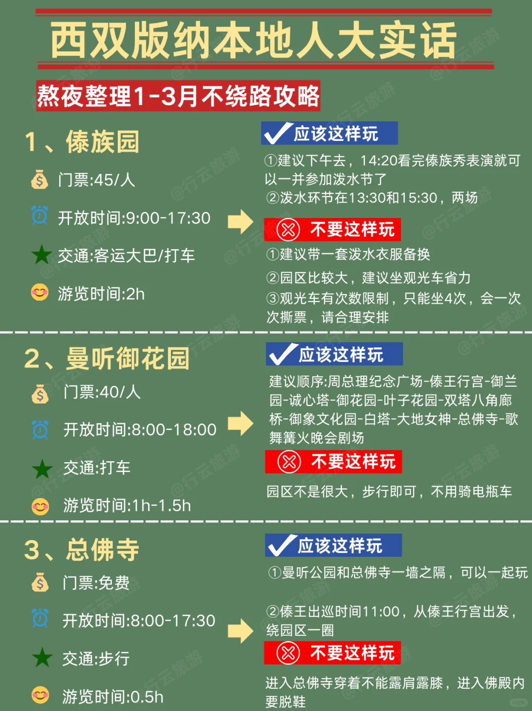 土著整理的西双版纳游玩攻略【全是大实话】