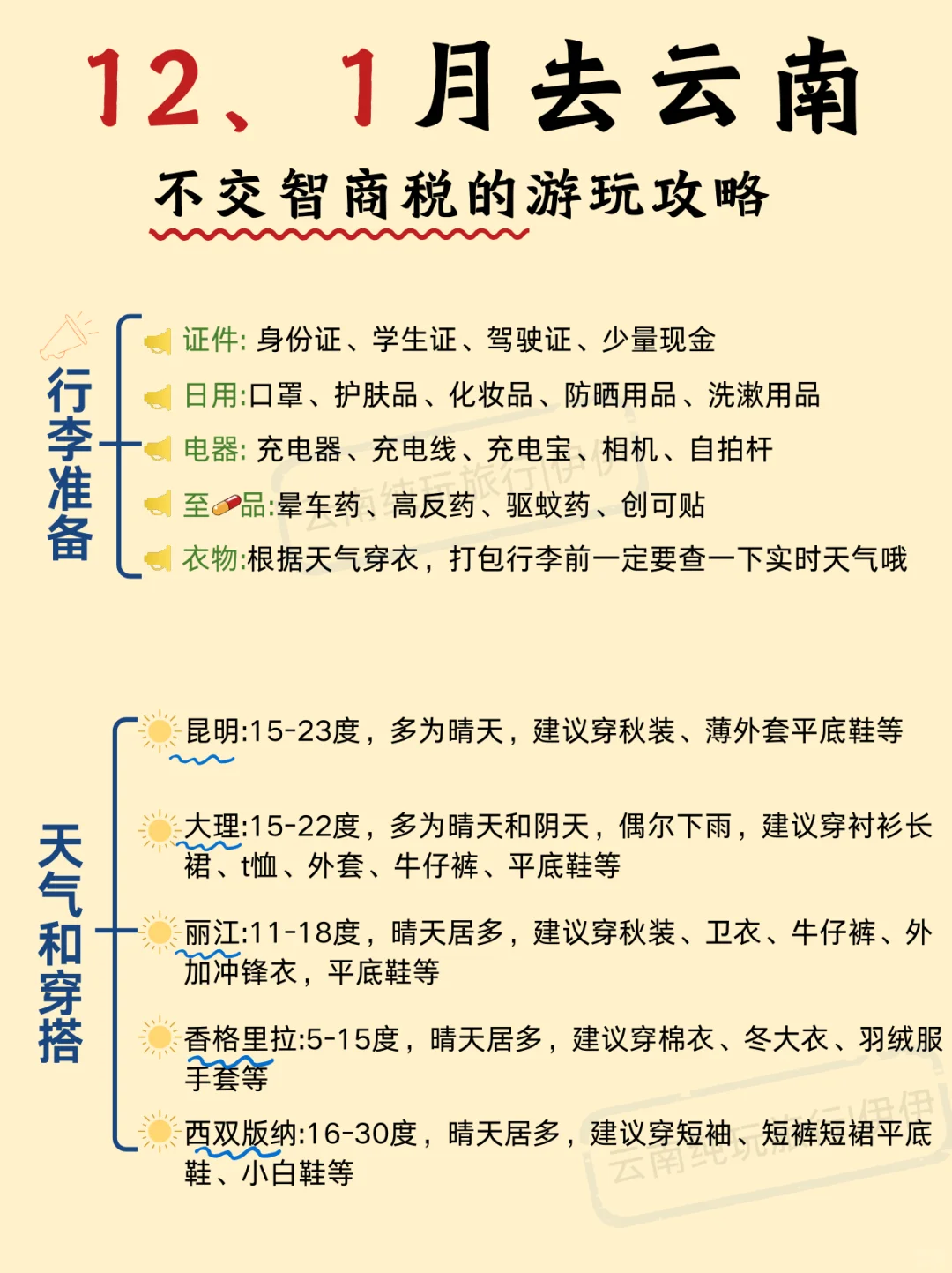 终于有人把12🈷️淡季去云南旅游说明白了