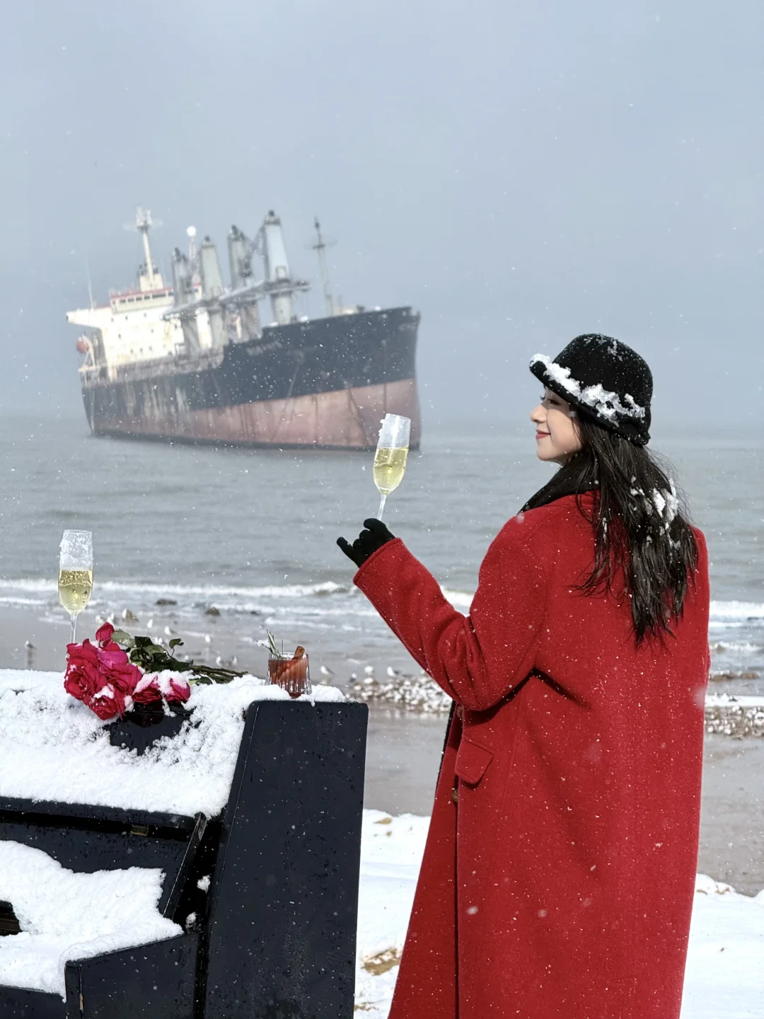 1.8威海实拍live❄️期待的大雪如约而至❤️