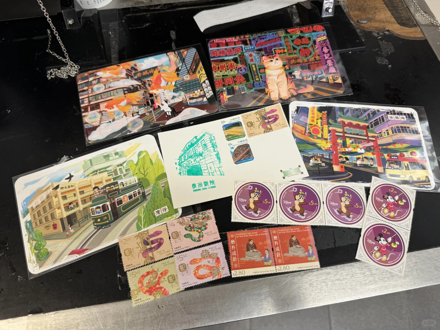 从香港长洲岛寄了好多明信片！