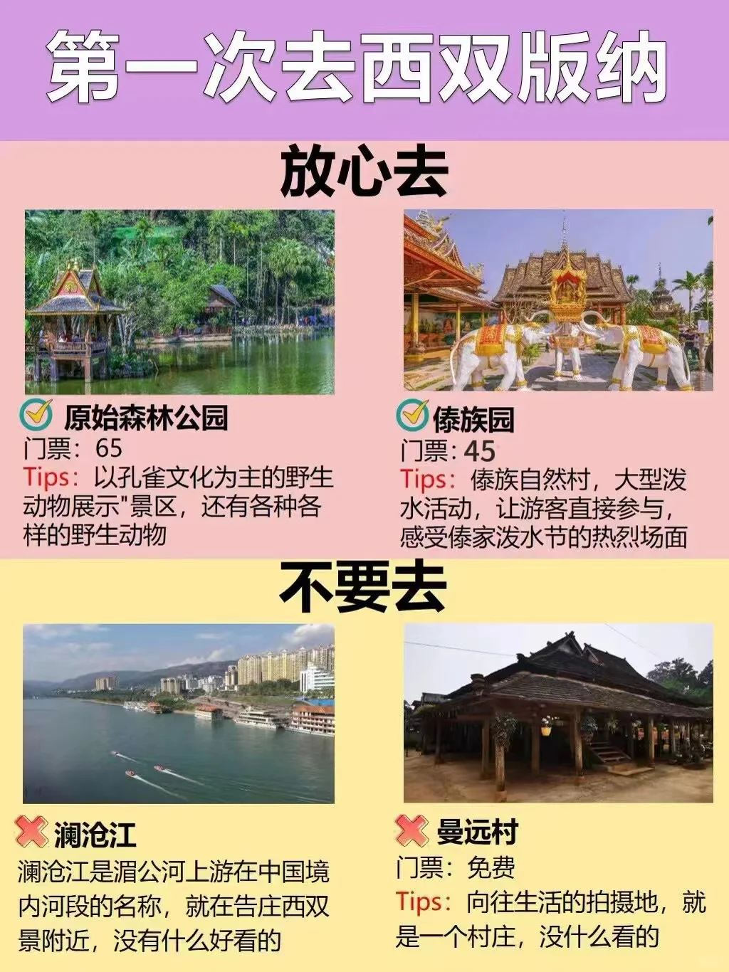 西双版纳旅游景点｜放心去🆚不要去(五)