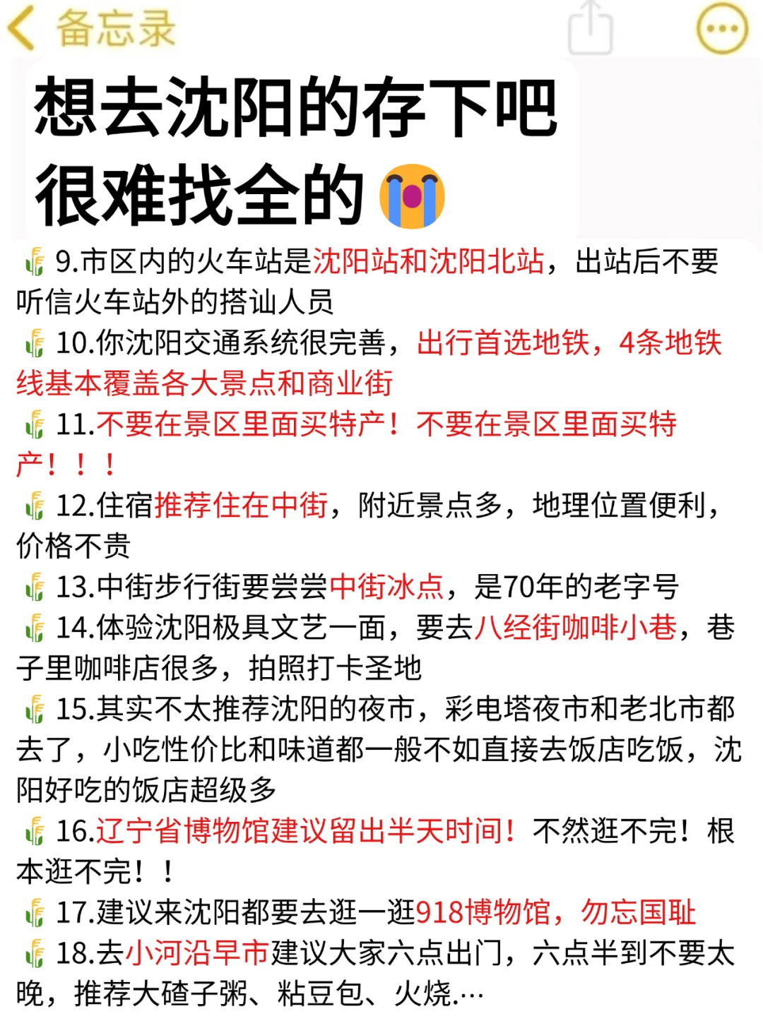 刚和闺蜜从沈阳回来🥶我的建议是……