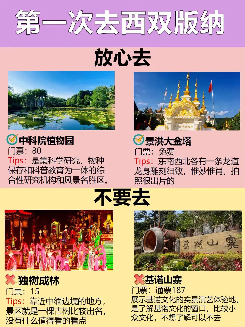 西双版纳旅游景点｜放心去🆚不要去(五)