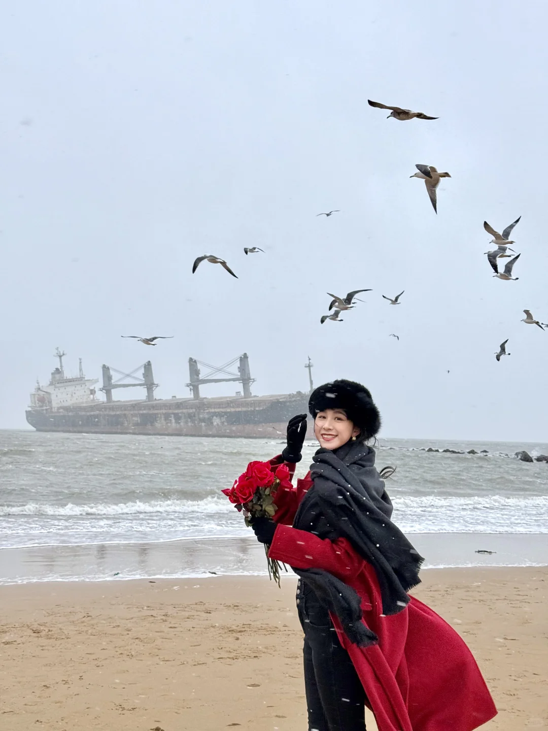 1.8威海实拍live❄️期待的大雪如约而至❤️