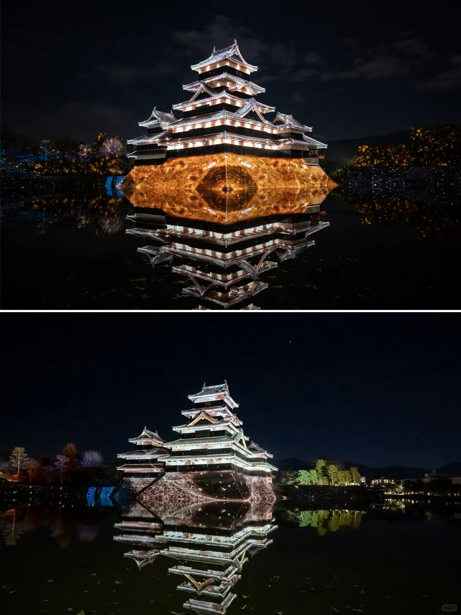 🏯光影绘就千年城：松本城冬日绝美投影秀