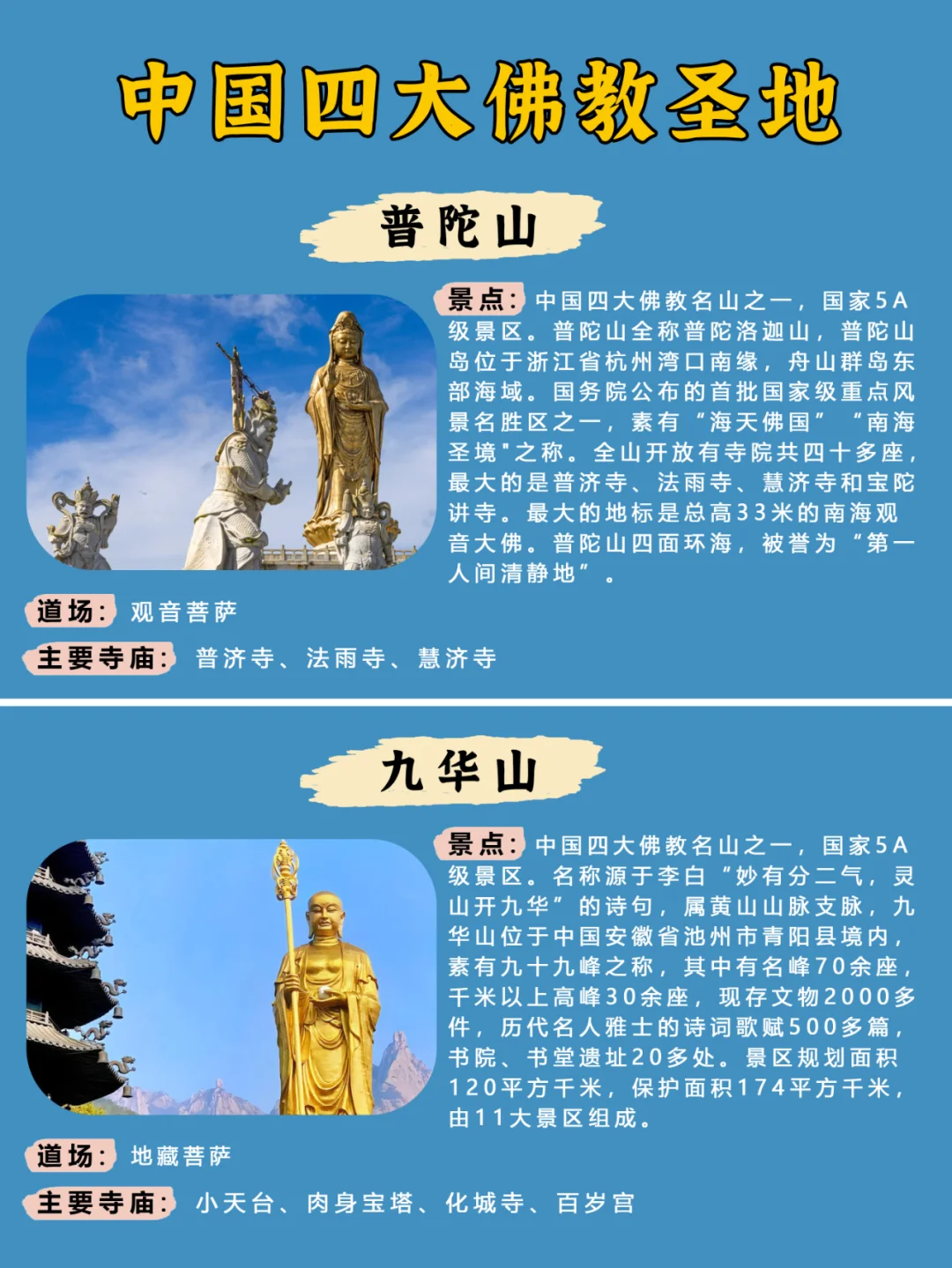 中国四大佛教名山🙏