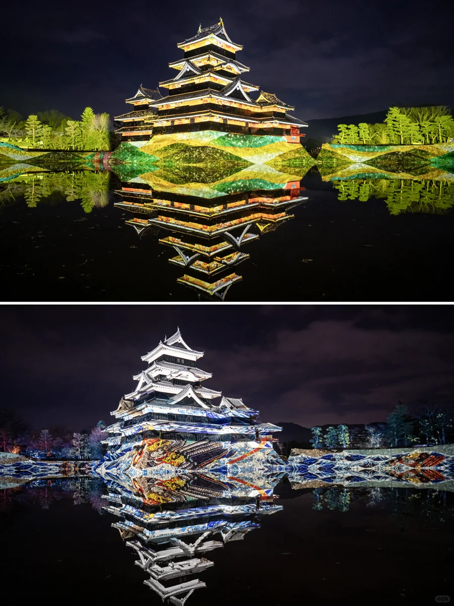 🏯光影绘就千年城：松本城冬日绝美投影秀