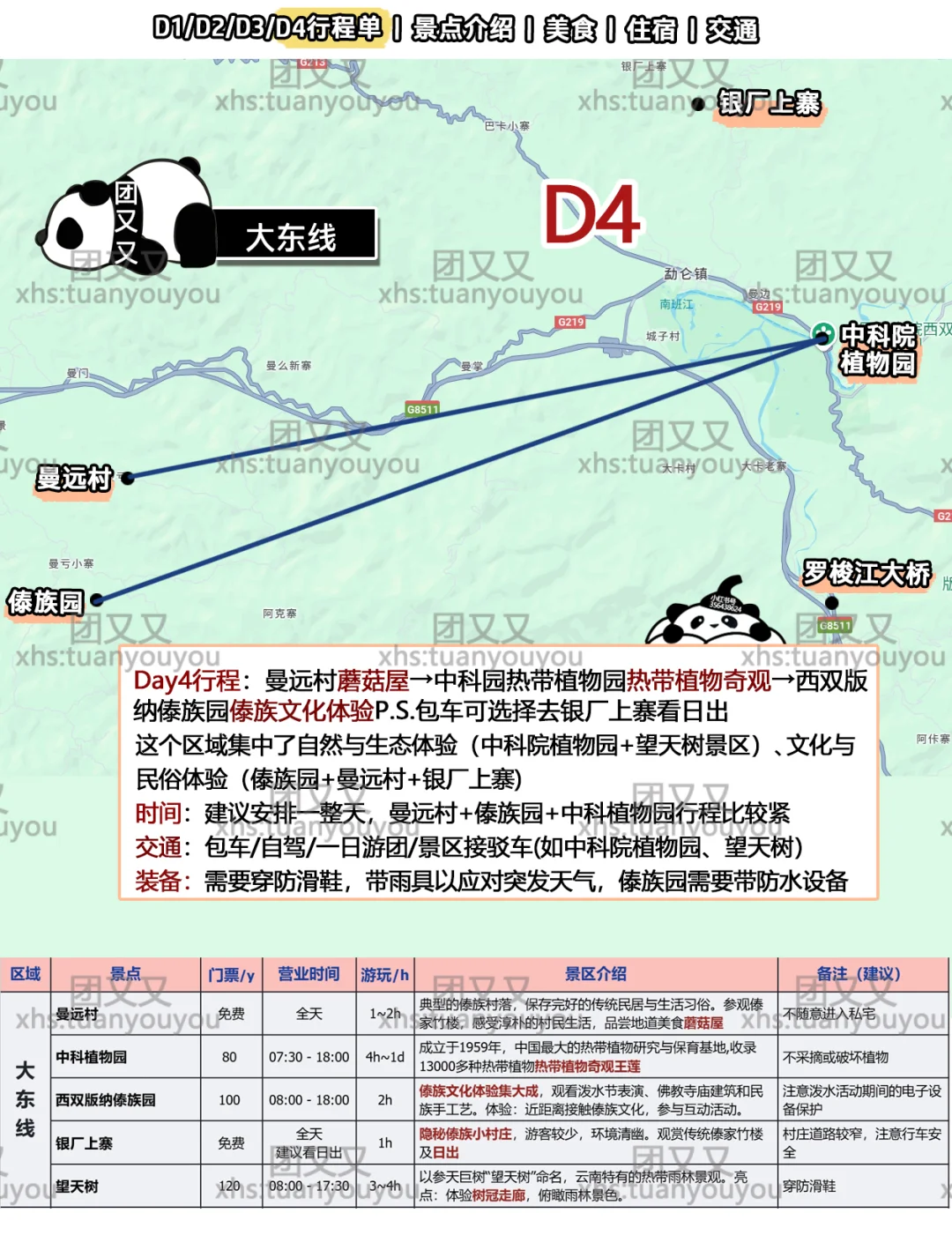 西双版纳4天3晚‼️超全旅游攻略（附行程