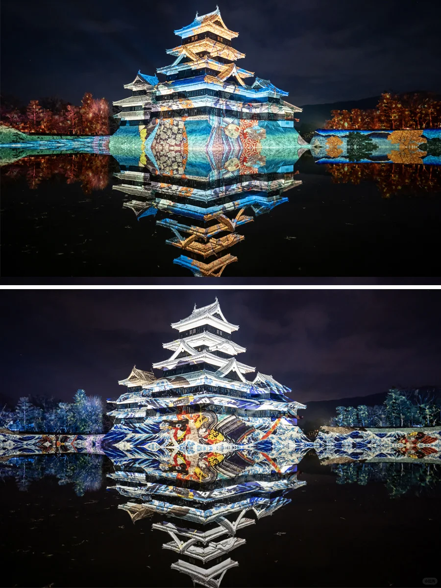 🏯光影绘就千年城：松本城冬日绝美投影秀