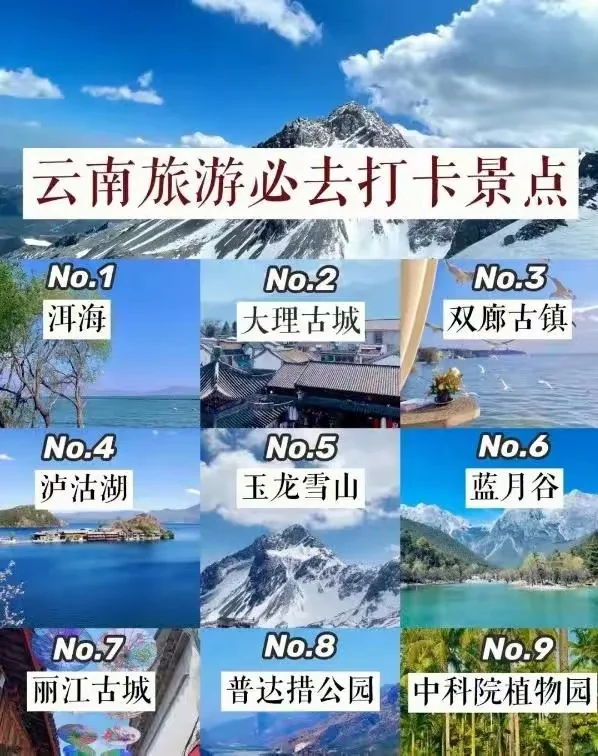 去云南旅游的攻略，花几分钟看完少走弯路