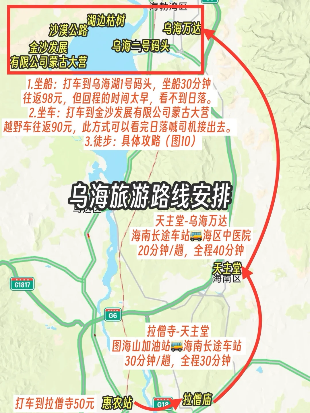 乌海旅游攻略，一日游总消费243元