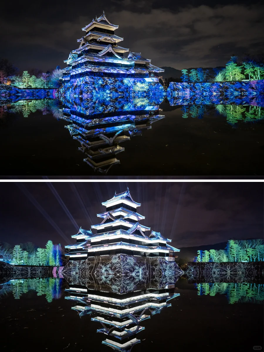 🏯光影绘就千年城：松本城冬日绝美投影秀