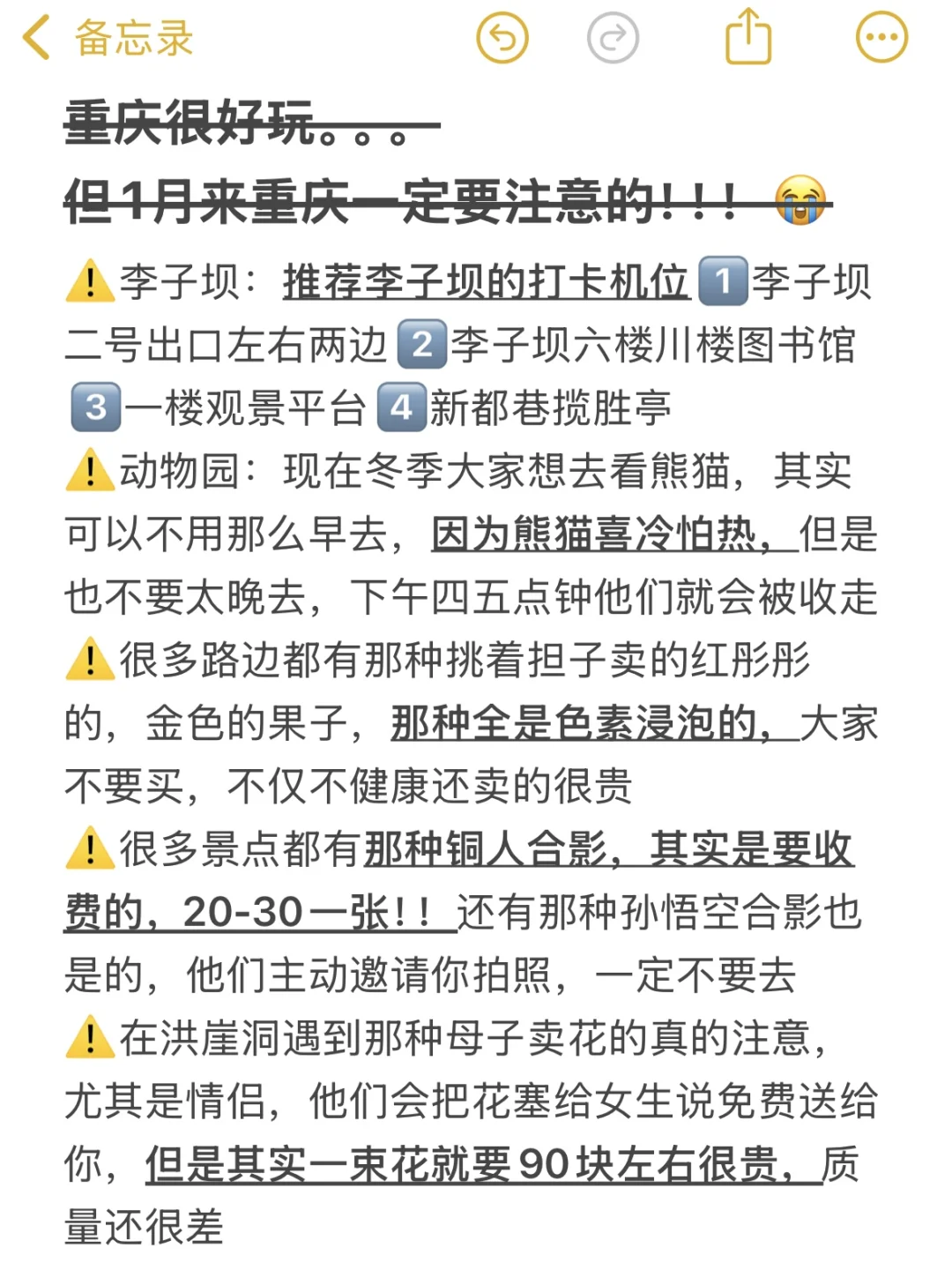 被自己做的重庆旅游攻略满意的睡不着🧠