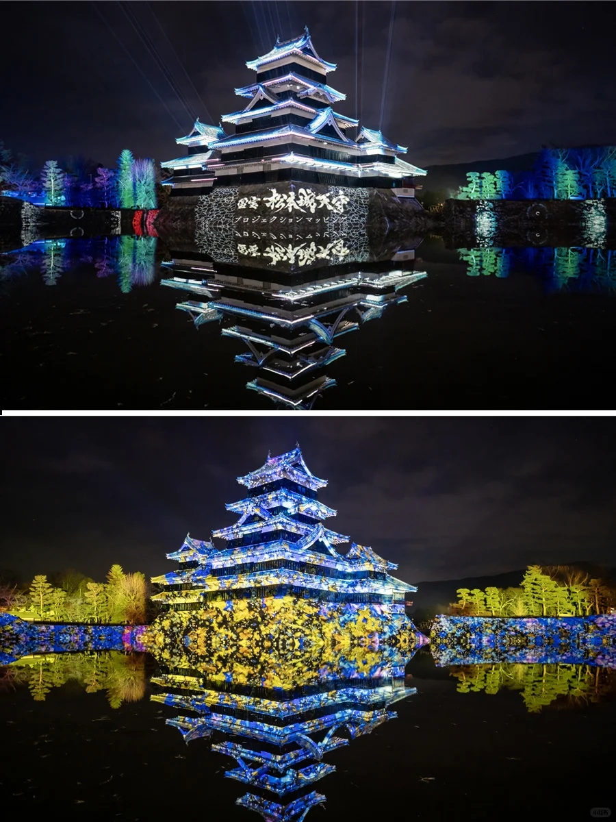 🏯光影绘就千年城：松本城冬日绝美投影秀