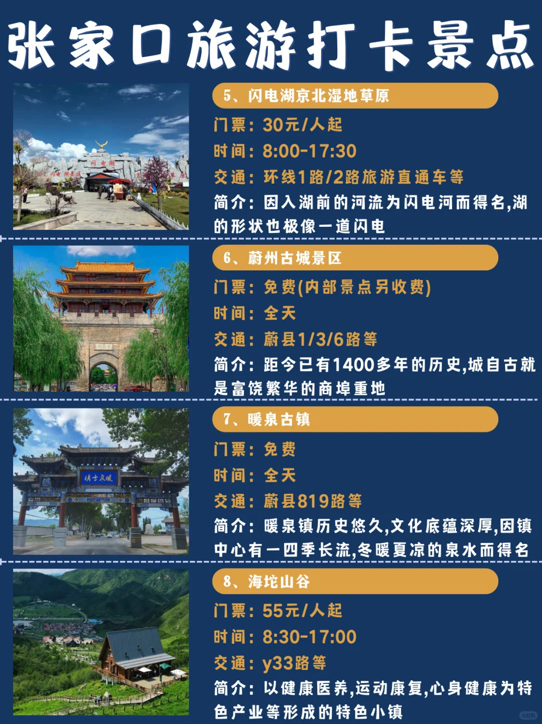 张家口旅游｜3天2夜，超详细旅游景点&美食！
