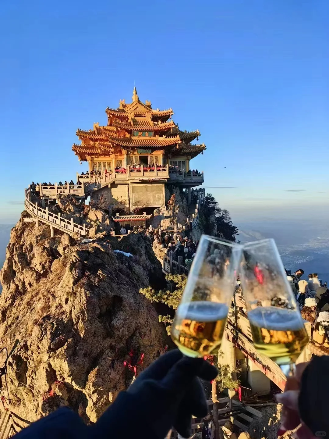 1.8老君山实况‼️山上的雪❄️都化完了！