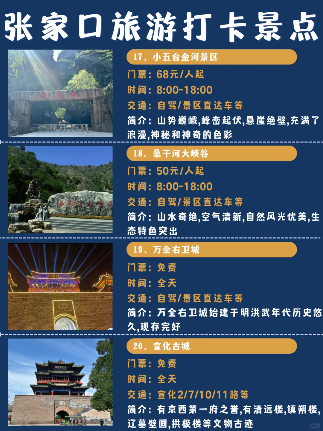 张家口旅游｜3天2夜，超详细旅游景点&美食！