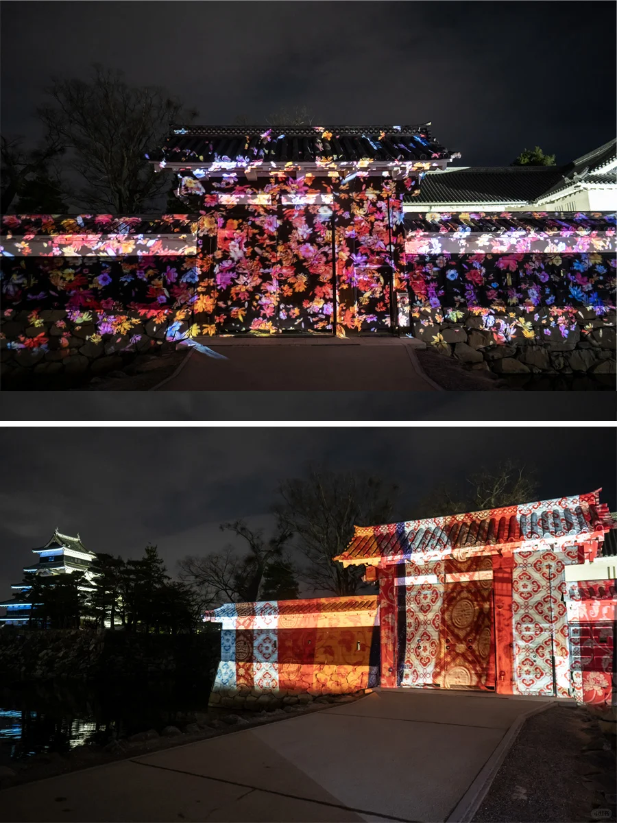 🏯光影绘就千年城：松本城冬日绝美投影秀