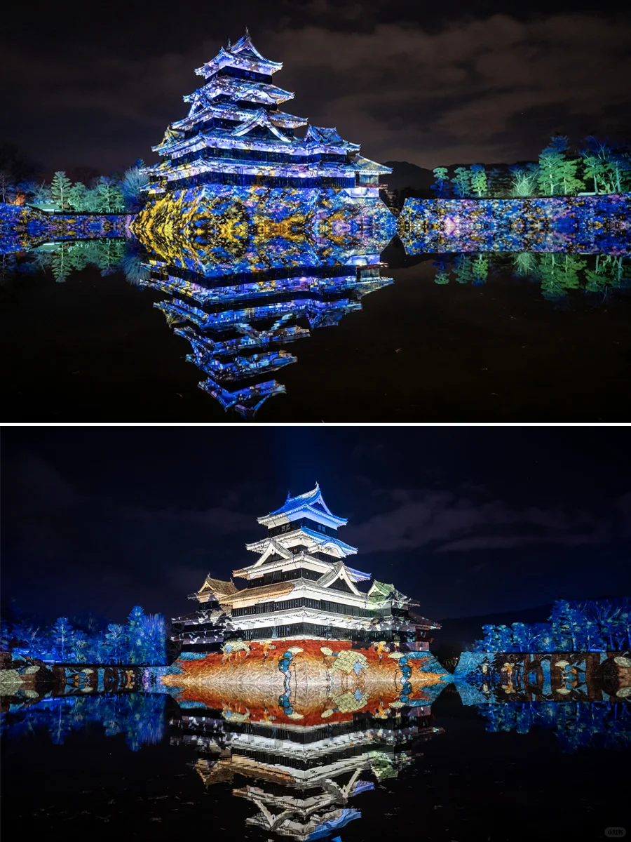🏯光影绘就千年城：松本城冬日绝美投影秀