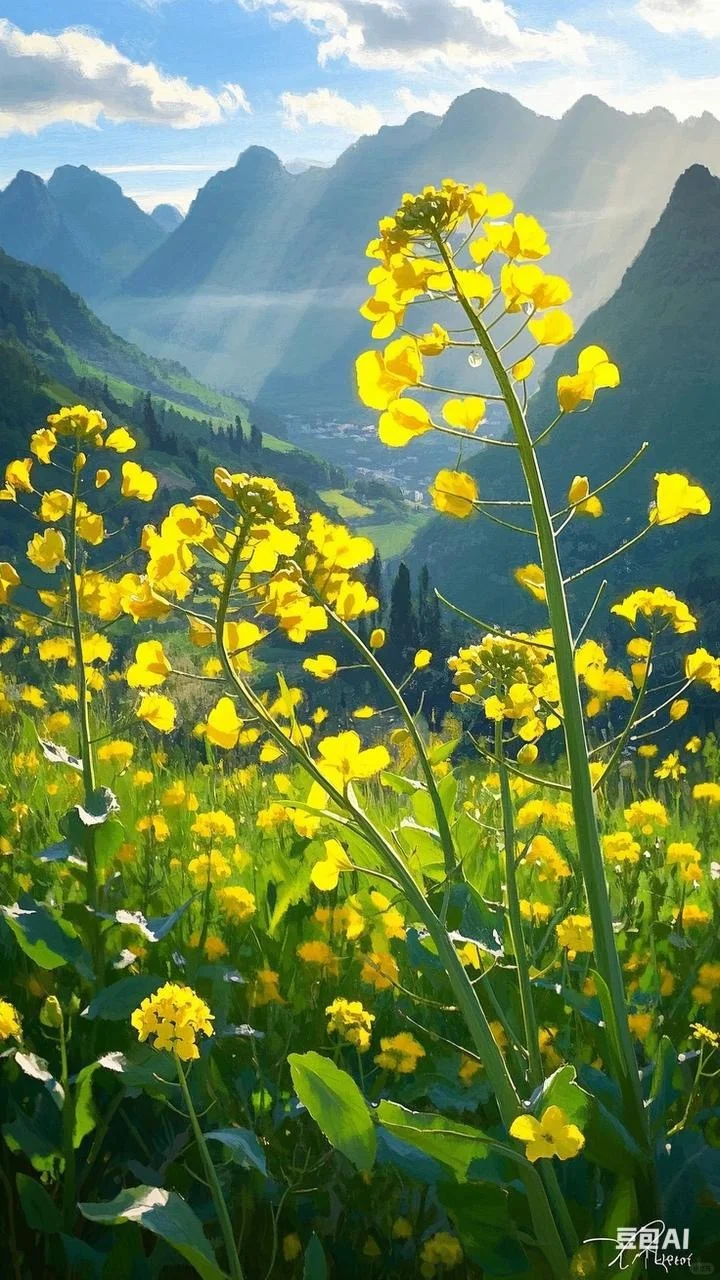 春节万峰林油菜花海