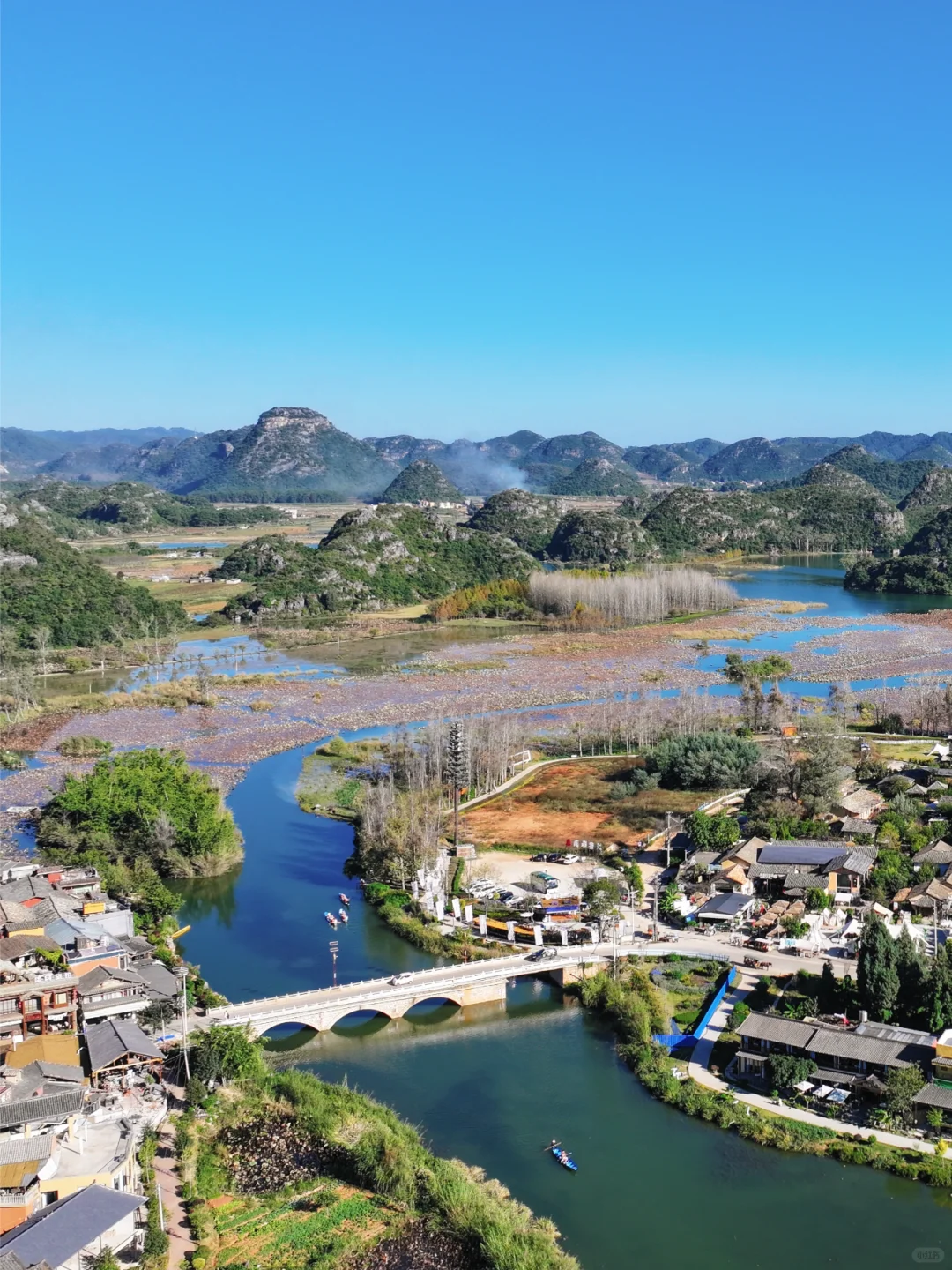 普者黑1月景区实况丨独属冬日的氛围感